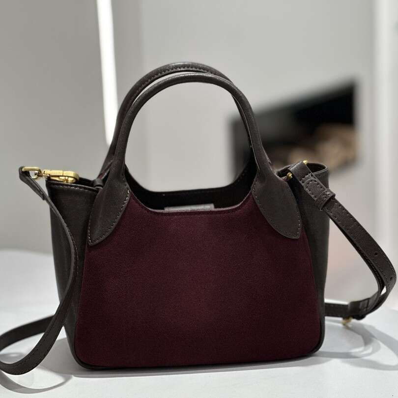 Luxury Bags Designer Minority Baidi Women's New Basket Handbag Matte Large Capacity Leather One Shoulder Cross Body Bag