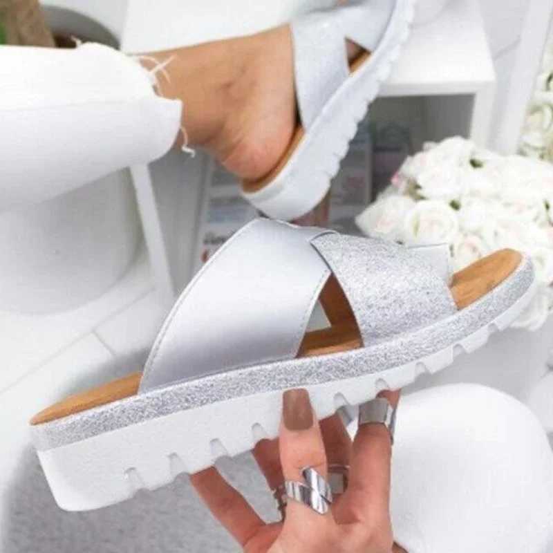 Slippers casual mixed color wedges casual shoes womens Pantofle Shale womens beach luxury soft flat bottomed Sabot Fi slip sandalsXJ250407