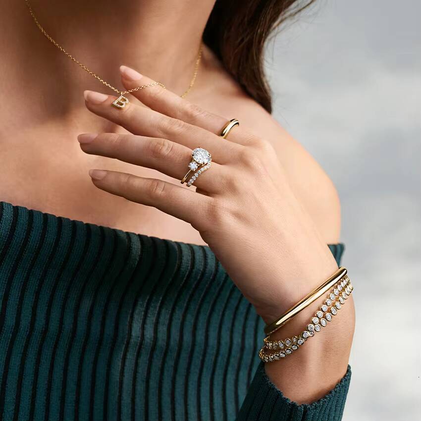 Customised High Quality 925 Silver Wholesale Price Mini Lab Cultured Diamond Moissaniteia Moissanite Moissan Diamond Tennis Bracelet