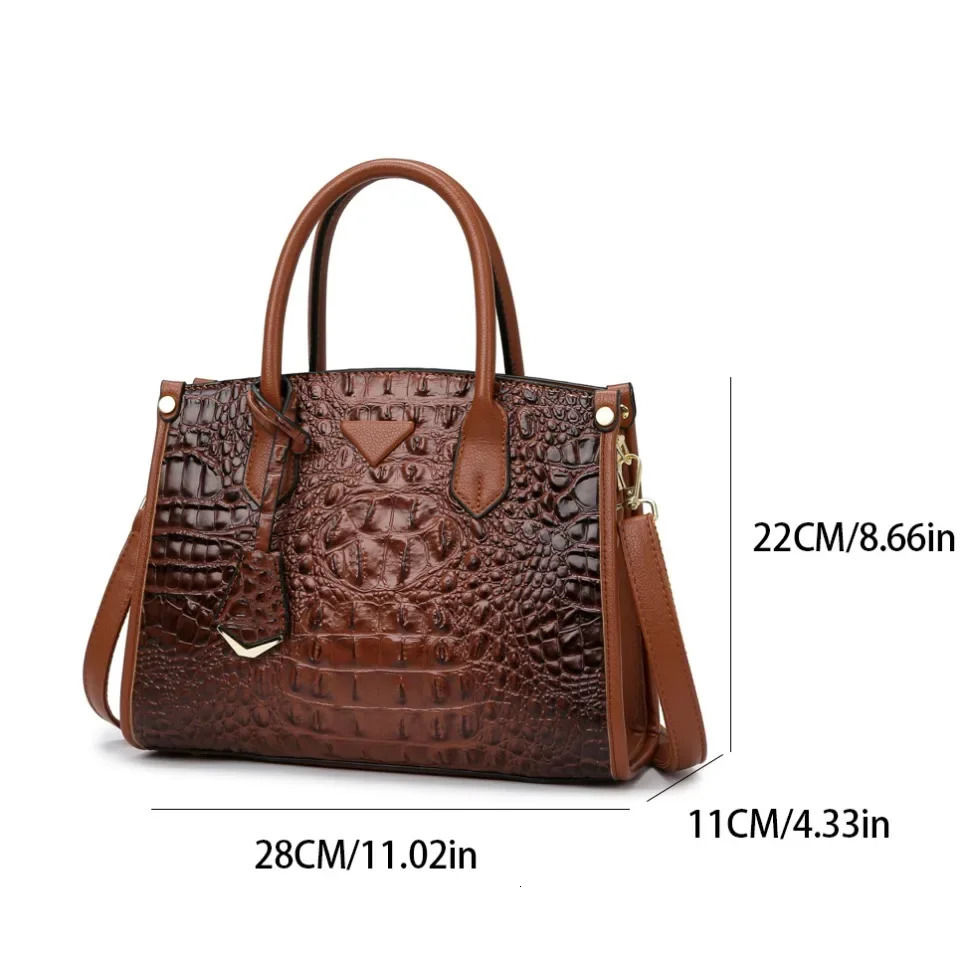 Womens Large Top-Handle Bag Vintage Shoulder Quality Leather Crossbody Messenger A Main 250320