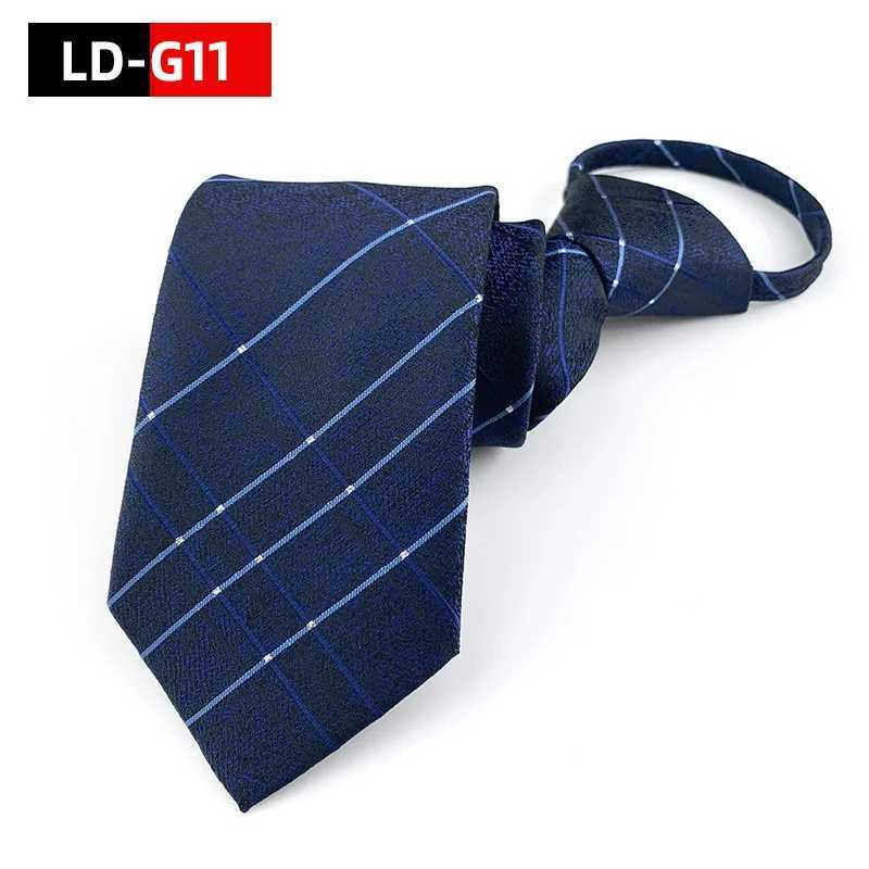 Pre-tied Tie Zipper Neck Mens Skinny 7cm Zipper Necktie Red Black Blue Solid Color Narrow Daily Style Business Pre-tied Neck Tie X2504071