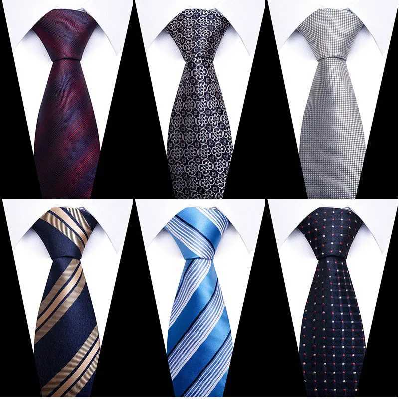 100% Silk Brand 8 cm Tie Men Newest design Necktie Plaid Mans Shirt Accessories New Years Day Workplace Cravat X250407