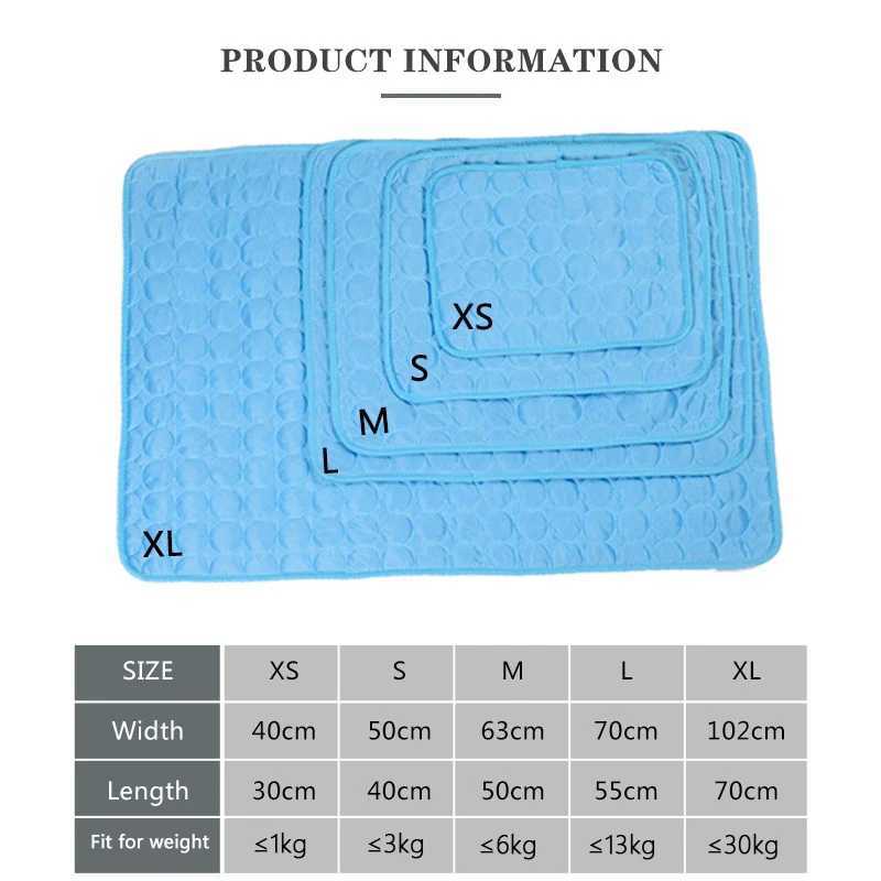 Summer dog cooling pad dog cat blanket sofa breathable pet dog bed washable small medium and large dog cart Y250407