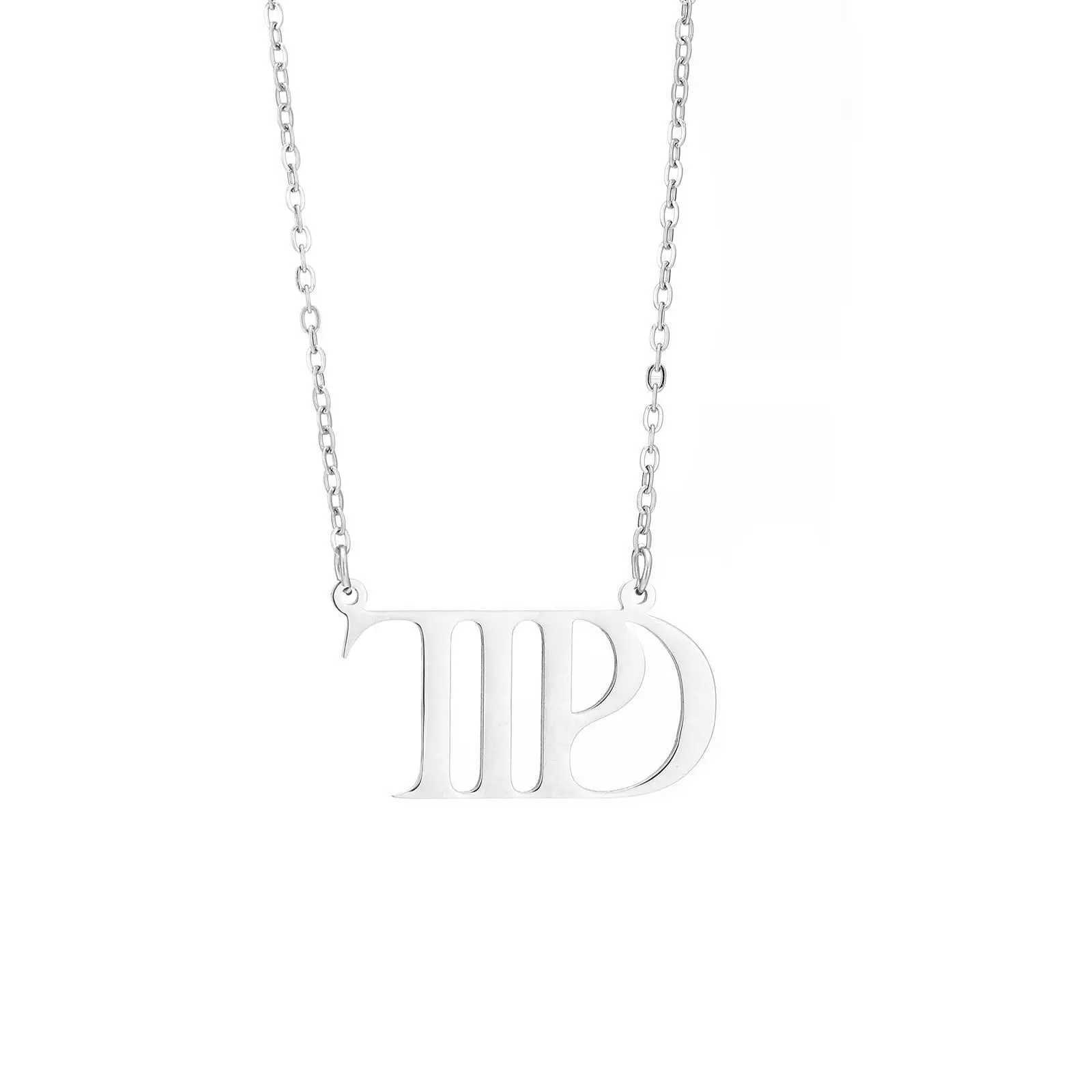 Famous Singer Taylor TTPD The Tortured Poets Department Necklace Stainless Steel Gold Silver Color Jewelry Gift for Swiftie FansC250407