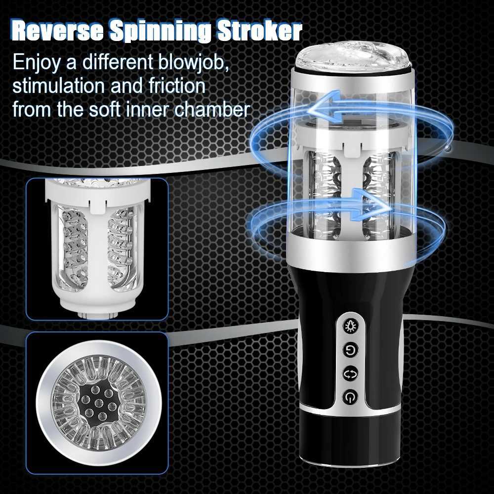 Automatic male masturbator telescopic rotating vaginal masturbation device sex toy for adult products piston masturbatorXJ250408