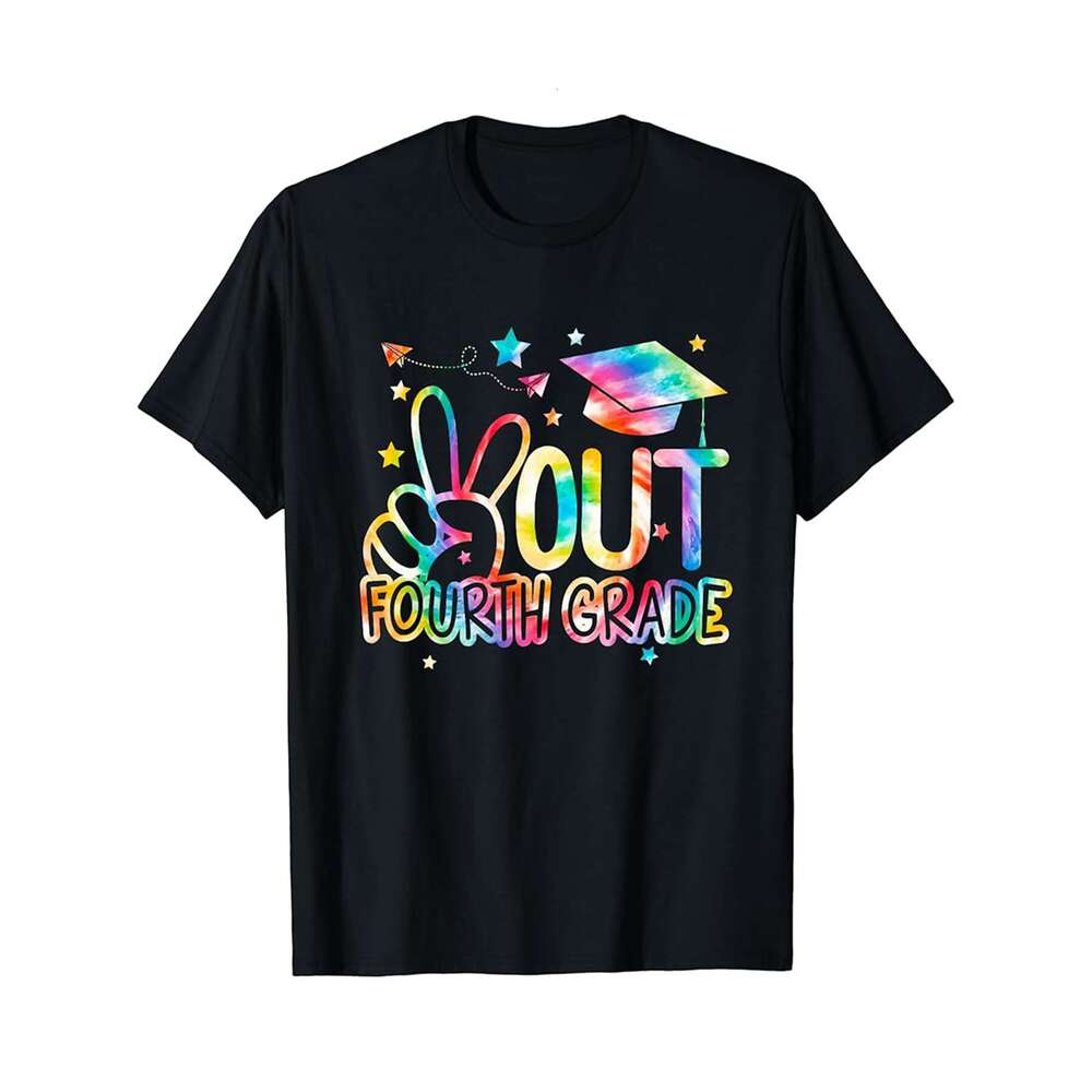 Designer T shirt Peace Out 4th Grade Last Day Of School Fourth Grade Teacher - 220g Tshits