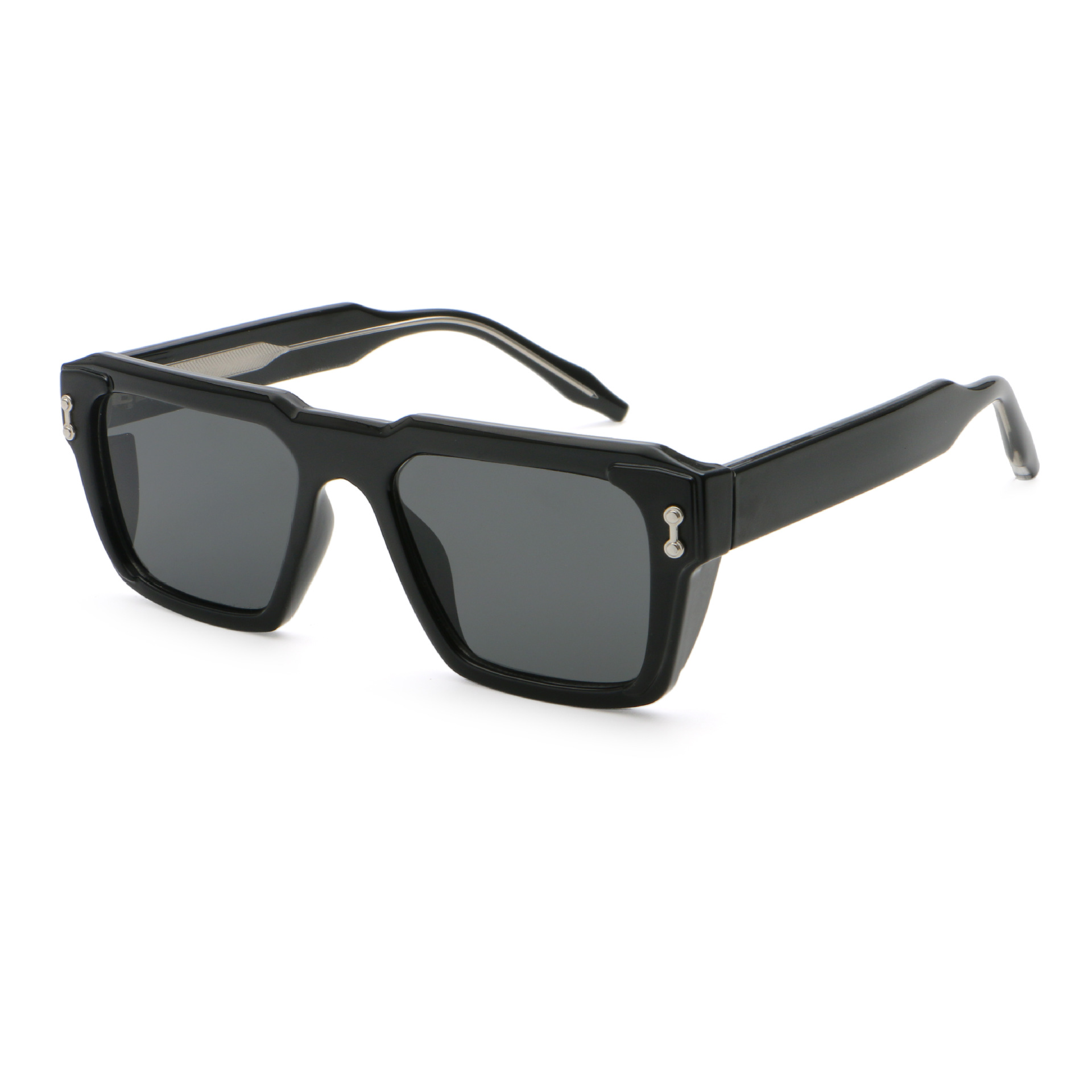 2025 Hot selling square frame sunglasses fashion rice nail imitation plate sun protection for men and women senior sense sunglasses UV400 protection