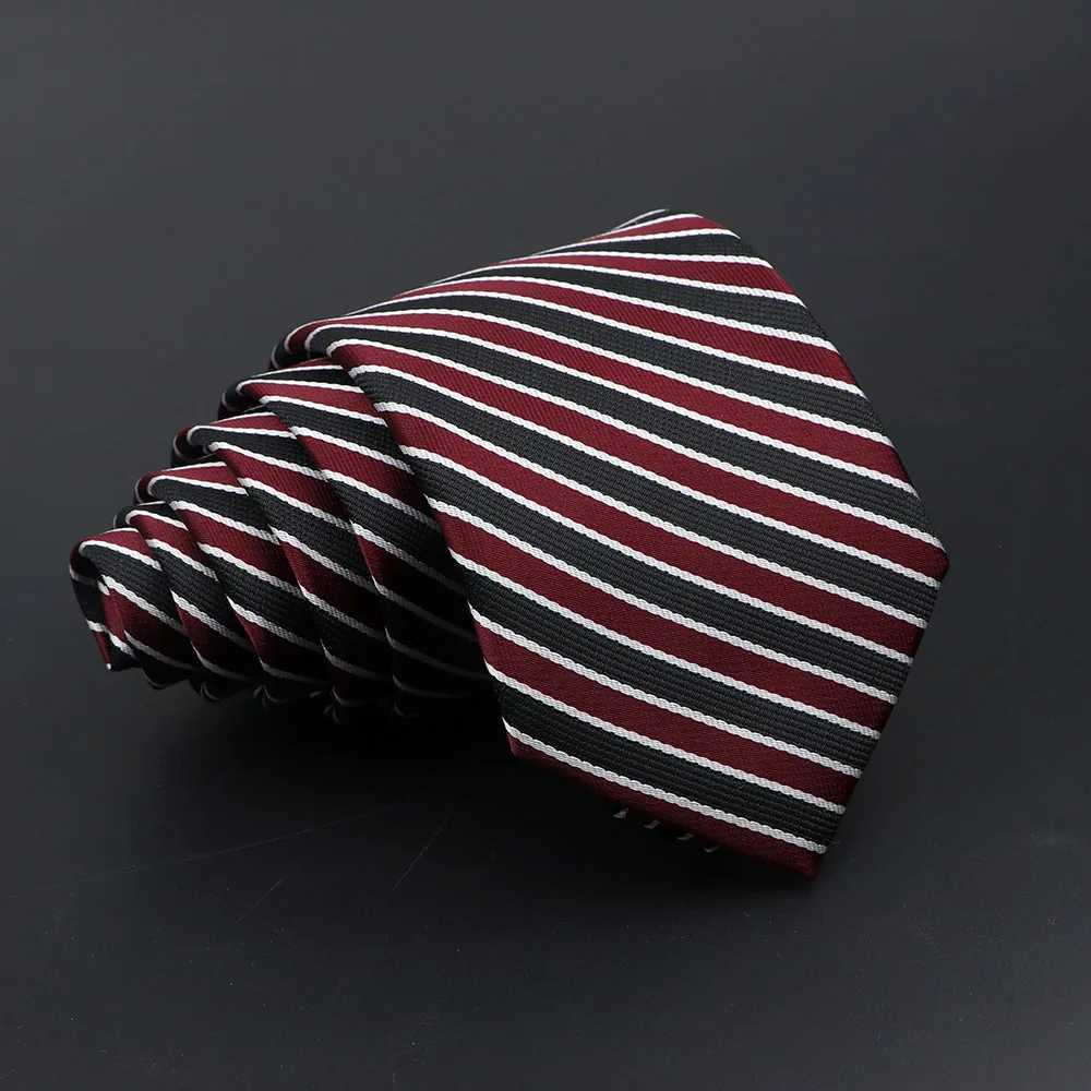 Classic Tie For Men Business Solid Color Stripe Plaid Dots 7cm Jacquard Wedding Dress Necktie Daily Wear Cravat Accessories Gift X250407