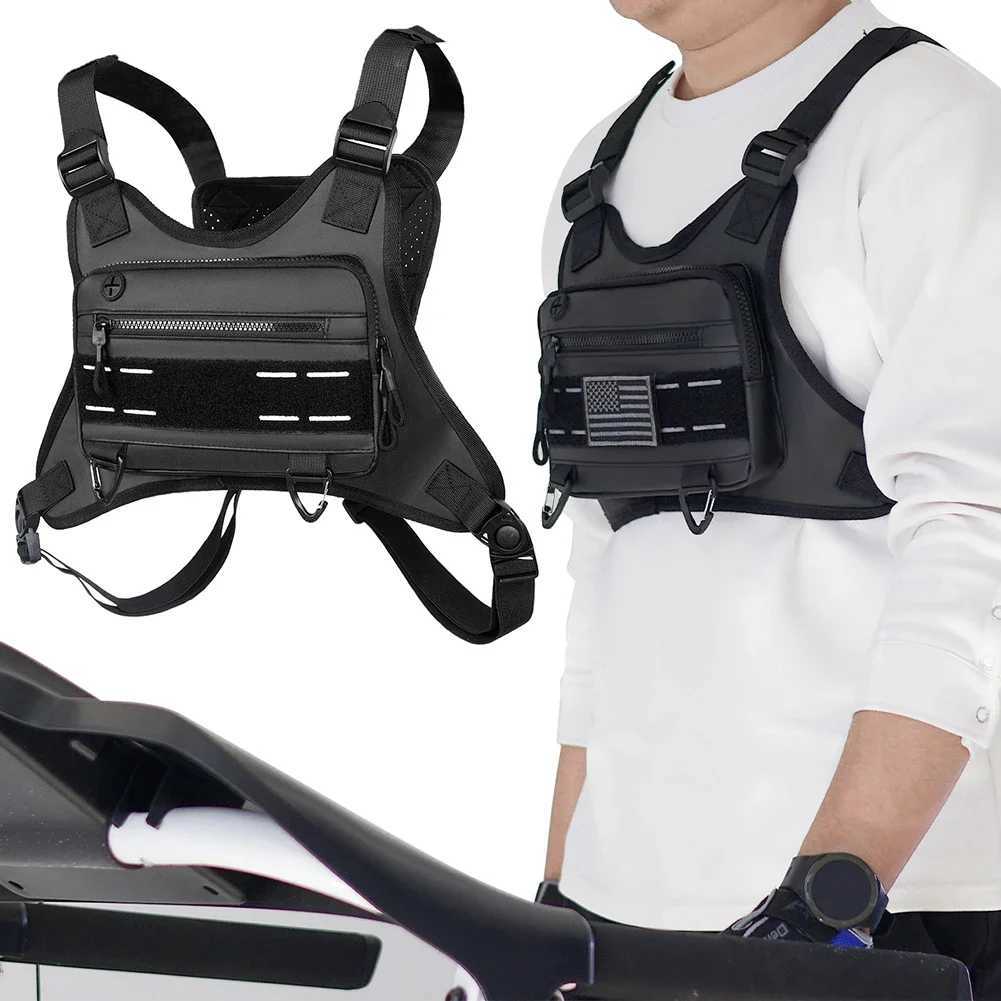 Unisex Sports Chest Bag with Adjustable Straps Tactical Shoulder Backpack Large Capacity Outdoor Cycling Climbing Bag IdogearC250407