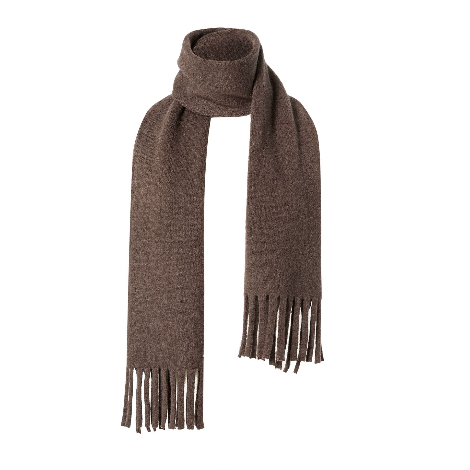 K340 100% wool knitted scarf for women winter warm solid color tassel scarf Korean style all-match warm knitted neck scarf