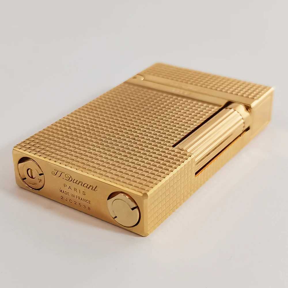 Memorial Dunant Lighters Gas Carving Cool Cigar Tool for Smokers Smoking Small Tool Single Soft FlameXJ250407