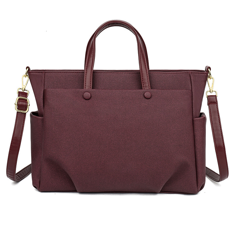 Large Capacity Tote Bag Women's Fashion Waterproof Briefcase Commuter Crossbody Single Shoulder Pen 15-inch Laptop Bag
