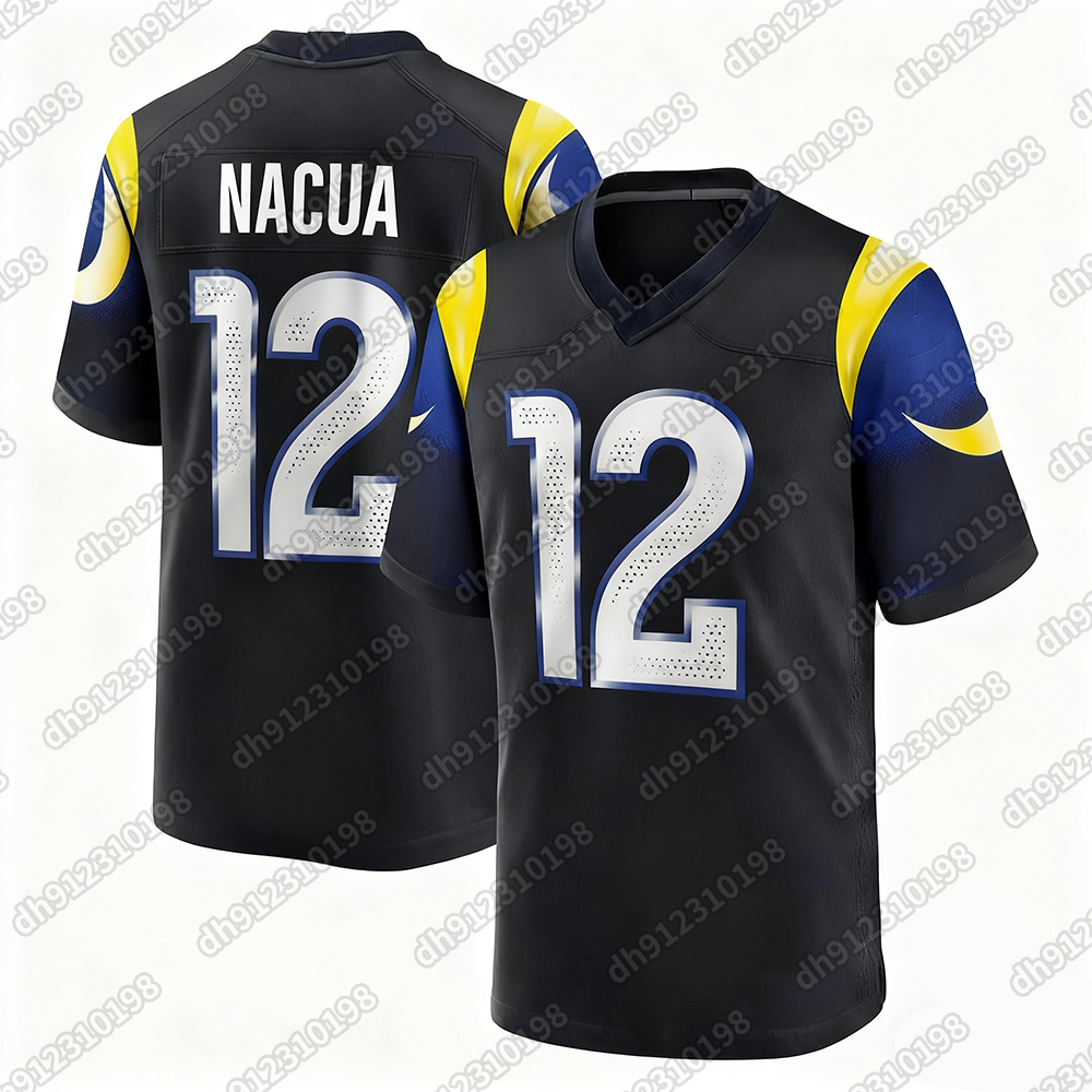 2025 Custom Jersey Matthew Stafford Kyren Williams Aaron Donald Puka Nacua Adams Rozeboom Jaylen McCollough 9Stafford Men's, women's, and ch