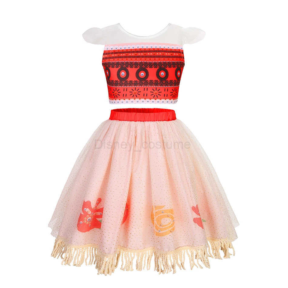 Disney Movie Maona Theme Cosplay Clothes for Kids Girl Princess Birthday Carnival Party Toddler Clothing Printing Casual Print Outfits X250408