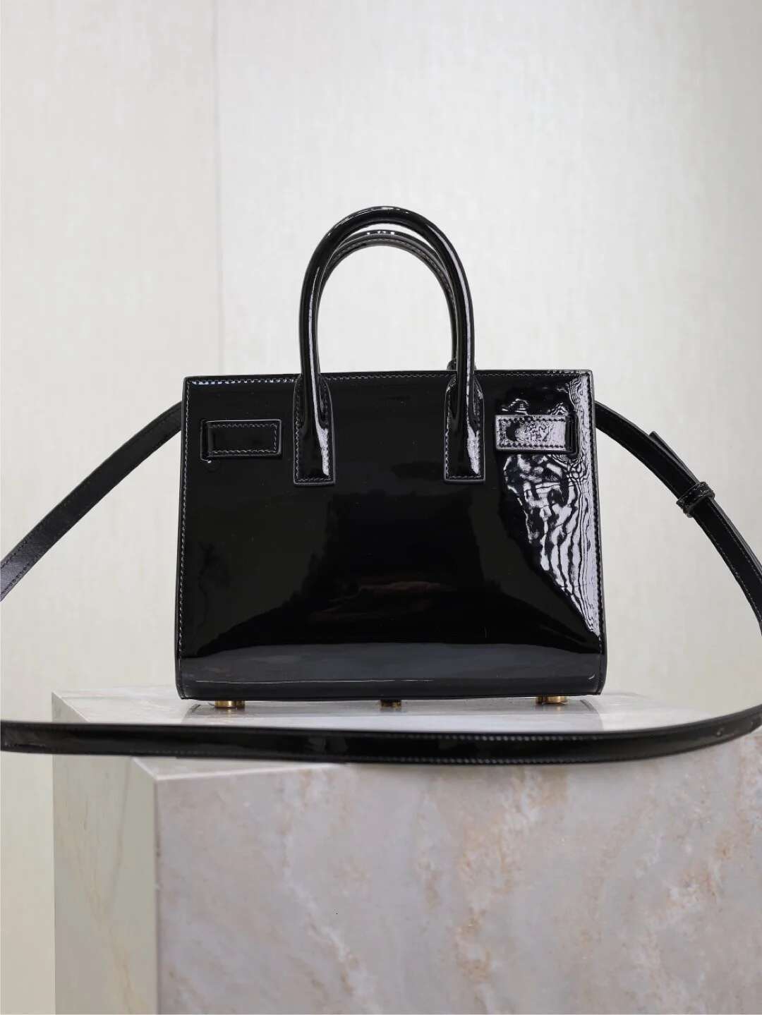 New Organ Handbag Diagonal Cross Shiny Leather Classic Fashionable Women's Bag