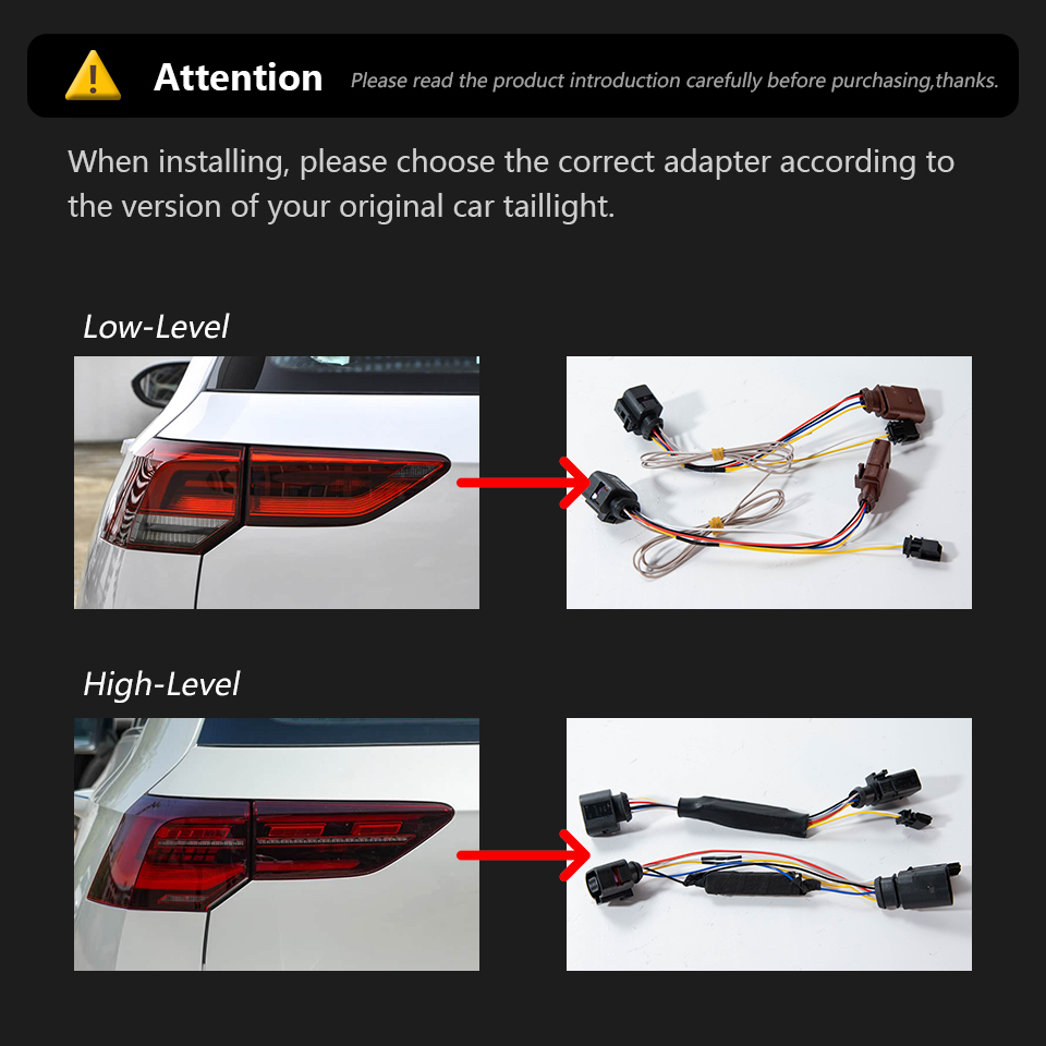 Taillights Assembly for Golf 8 20 20-2024 MK8 LED Tail Light Golf MK8 Rear Stop DRL Brake Reversing Light