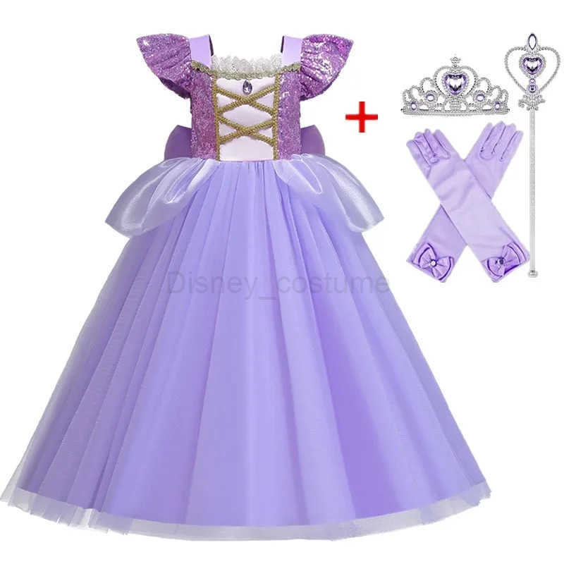 Disney Snow White childrens clothing sequins birthday party dress long haired princess Cinderella role-playing costume Halloween costume X250408