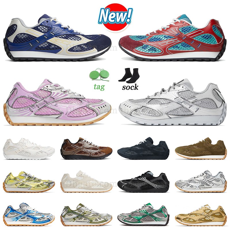 Designer Orbit Dress Shoes Retro Runner Lightweight Mens Womens Mesh Trainers Rubber Round Toe White Black Blue Lace Up Merlot Schuhe Stylish Comfortable Sneakers