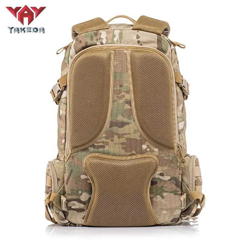 YAKEDA Large Capacity Backpack Multifunctional Tactical Backpack Camouflage Sports Outdoor Bag Mountaineering Camping EquipmentC250407