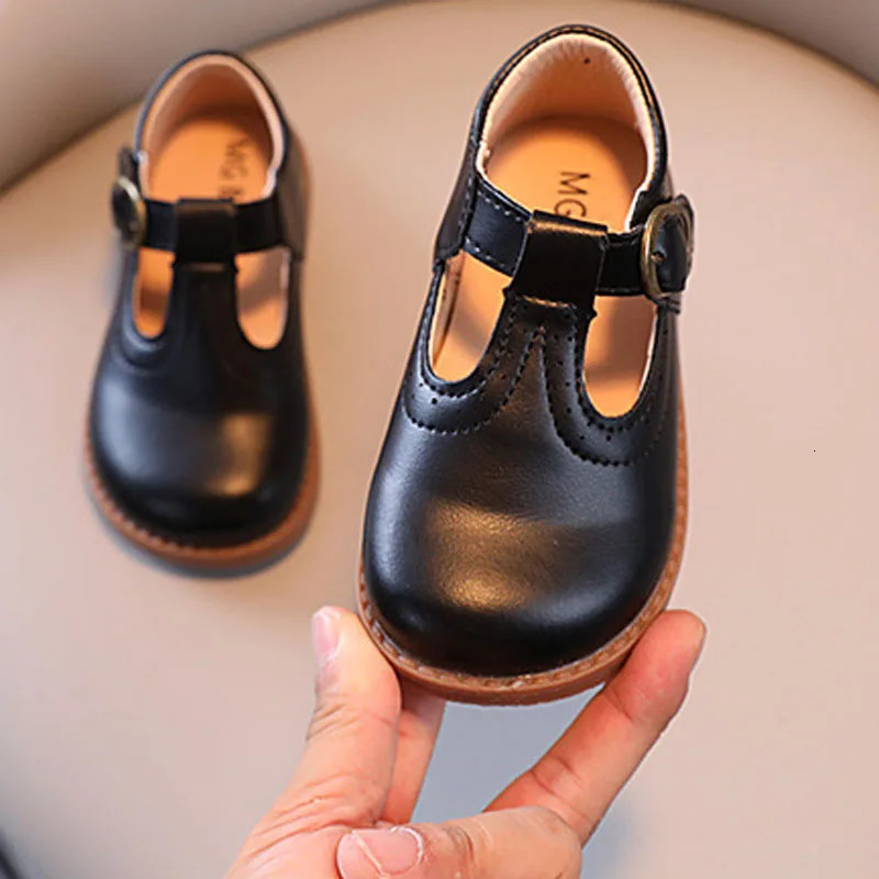 Boys Baby T Strap Casual Shoes Children Leather Shoes Black White Girls Shoes Summer Mary Janes Kids Sandals CSH1253 250407