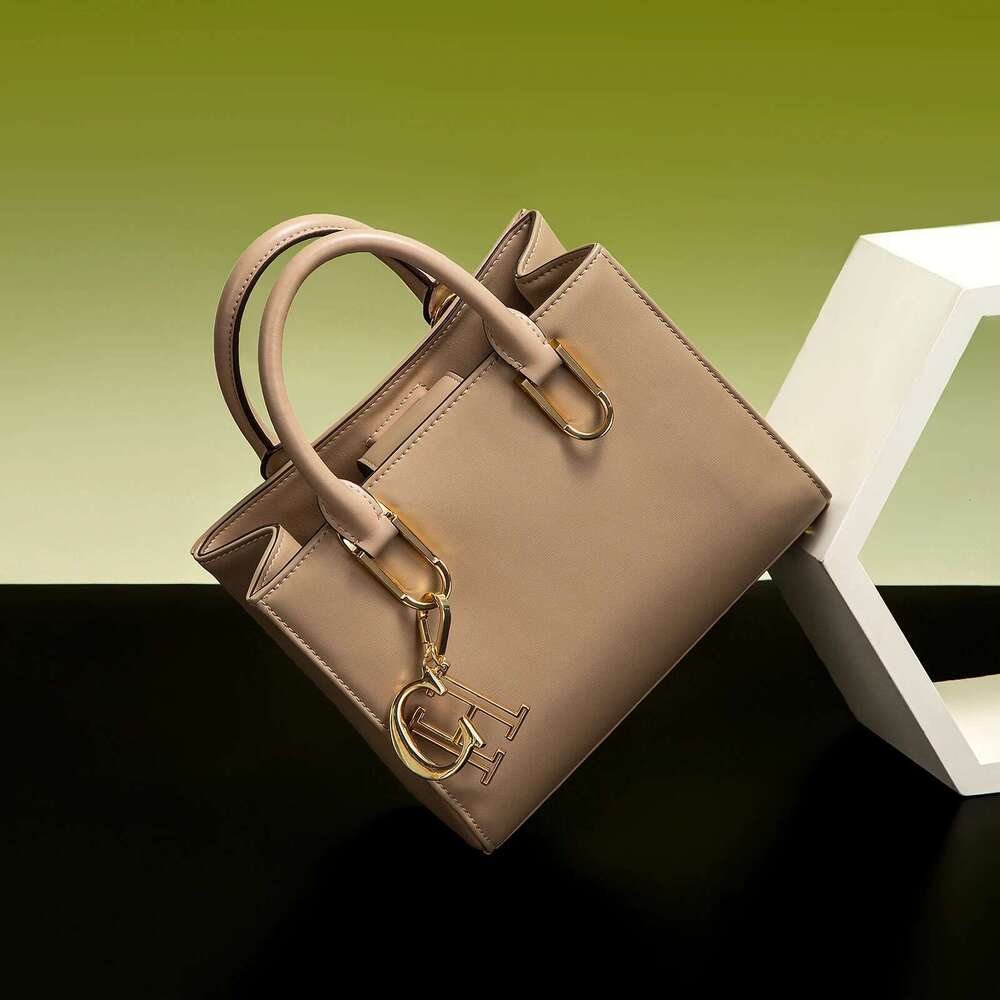 Classic Retro New Handbag Square Design Solid Color Women's Bag