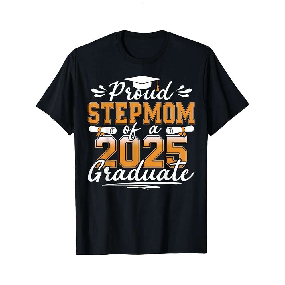 Designer T shirt Proud Stepdad of a class of 2025 graduate senior graduation - 220g Tshits