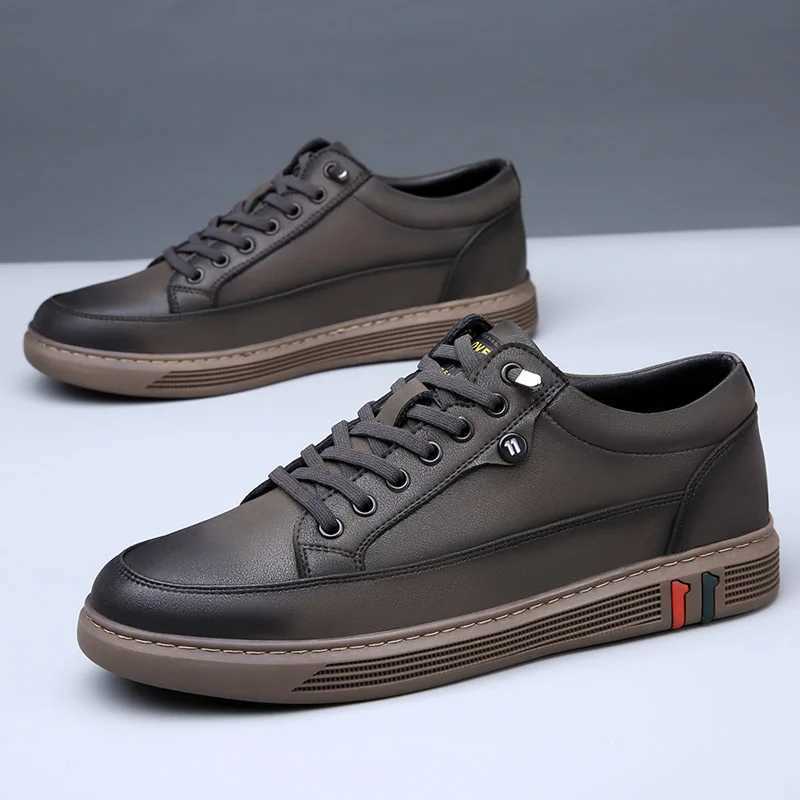 Genuine Leather Men Casual Shoes Breathable Cowhide Man Board Shoes Sapatos Masculino Chaussure Homme Zapatos Casuales Hombre Z251107
