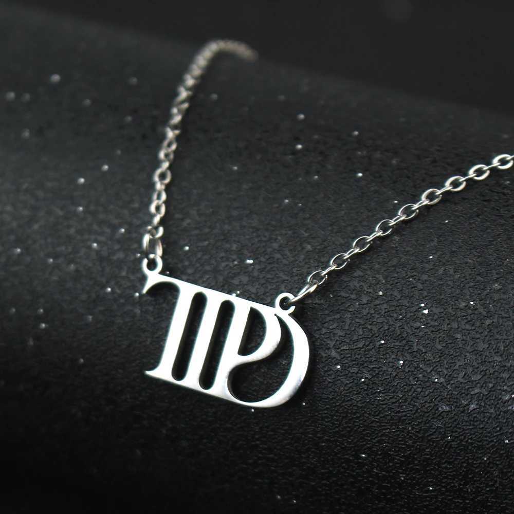 Famous Singer Taylor TTPD The Tortured Poets Department Necklace Stainless Steel Gold Silver Color Jewelry Gift for Swiftie FansC250407