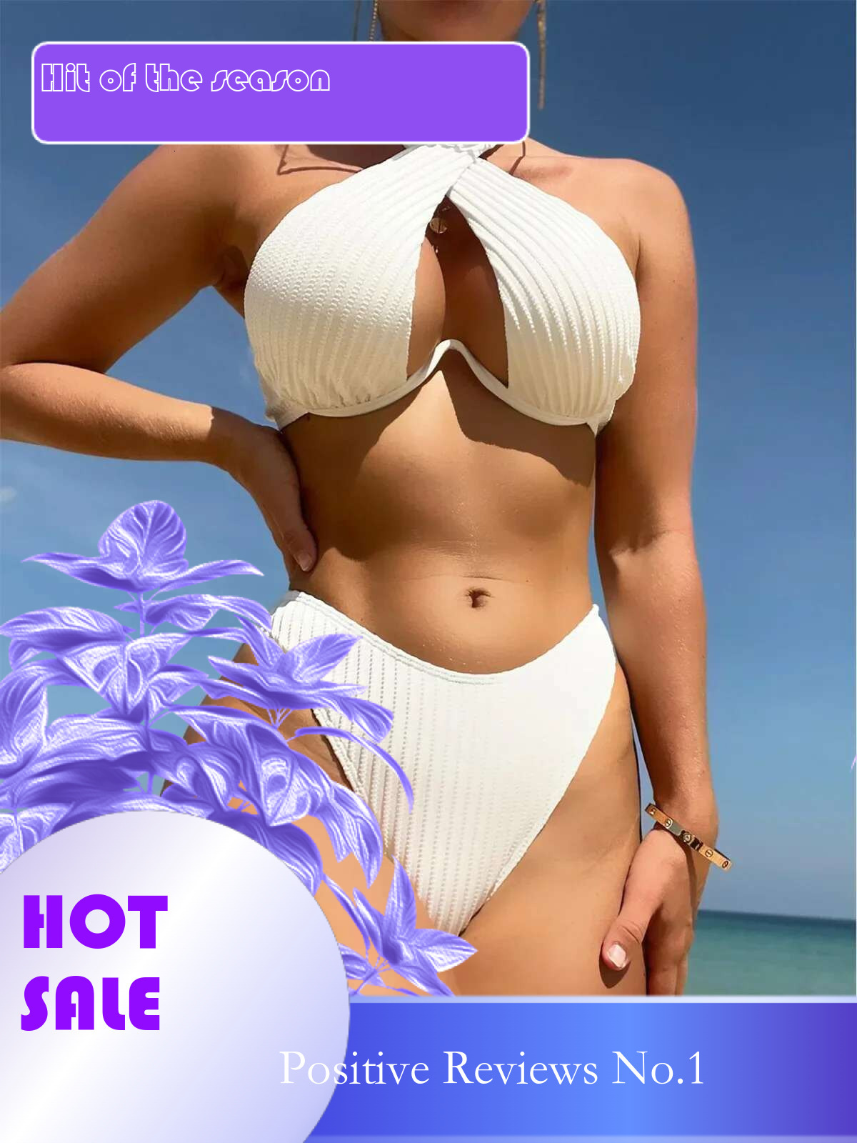 Dongdumaoyi Sexy Halter Cross Underwire Bikini Set Swimwear Women White Black Push Up High Waist Swimsuit Bathing Suit Swimming Suits