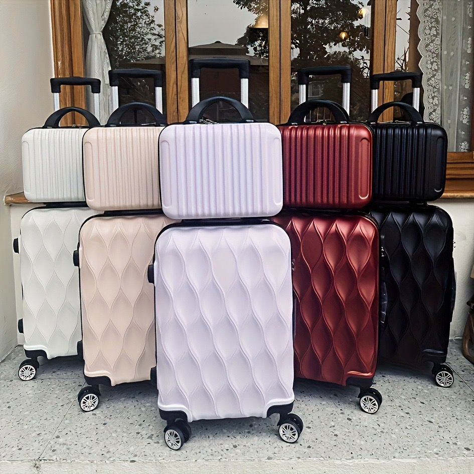 Suitcse Cabin box luggage boarding case pull rod box mother box 2piece set universal wheel embossed luggage set hard shell luggage set