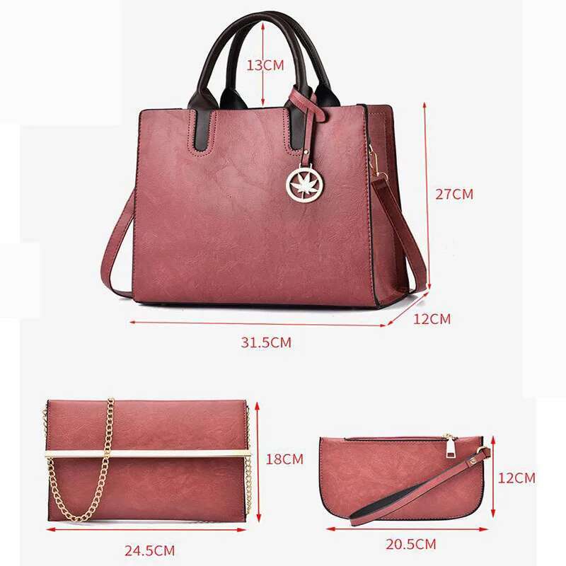 Three-Piece Set Of Women's Women's Shoulder Handbags Bag For 2025 Female Designer Casual Fashion Bags