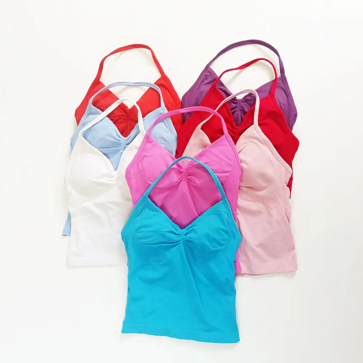 NCLAGEN Impact Longline Strappy Top Sports Yoga Vest Womens Fitness Tank Top Gym Beautiful Open Back Bra Running Workout Halter 250408