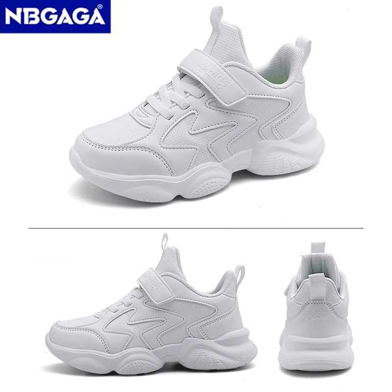 White childrens shoes for boys and girls fashionable comfortable breathable athletic shoes non slip school casual walking shoes W250407