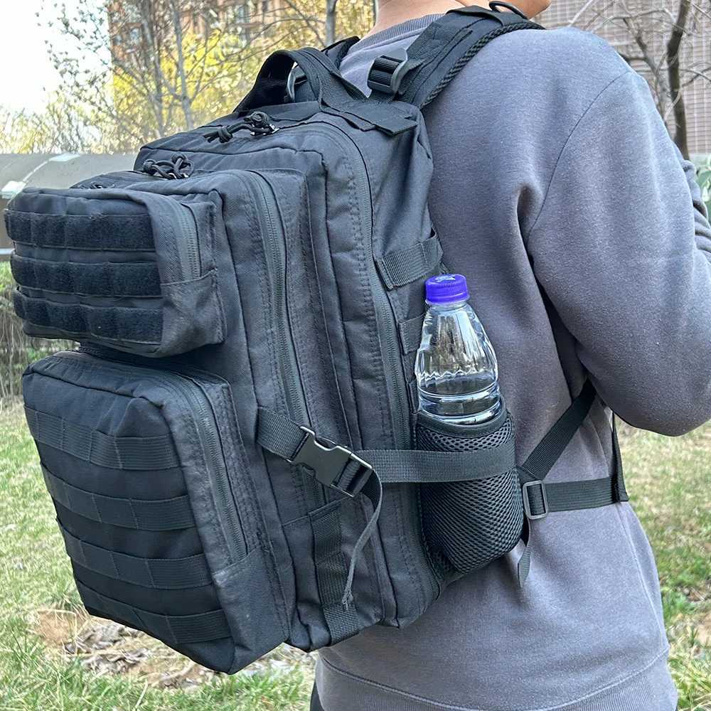 Lawaia Backpack Men Tactical Backpack Travel Fishing Backpacks Women 42*28*25.5cm Hiking Military Bag Sports Black BackpackC250407