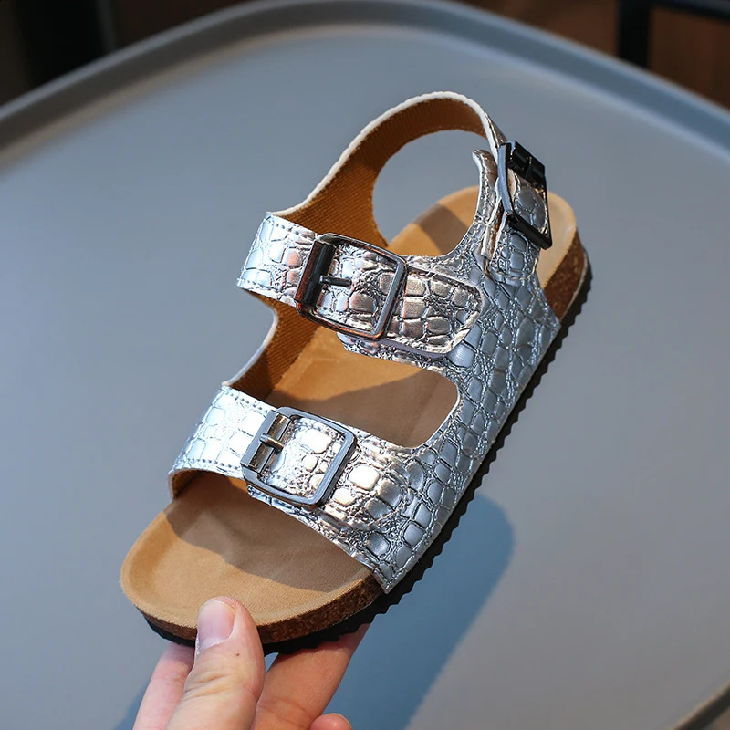 Childrens Elastic Clogs Boys and Girls Sandals Slippers Soft Bottom Non-slip Toddler Casual Open-toe Flat Sandals 250408