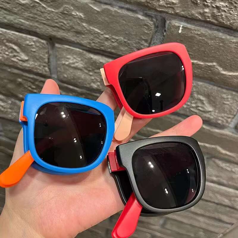 Aodun Kids Shades Multi Colors Uv Protection Portable Sunglasses Plastic Flexible Summer Beach Folding Sun Glasses