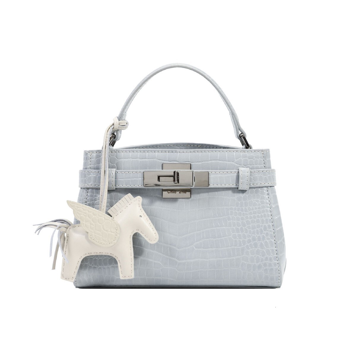 2025 Mint Light Language Fashion Handbag New Women's Shoulder Slant High End Small Square Shoulder Bag