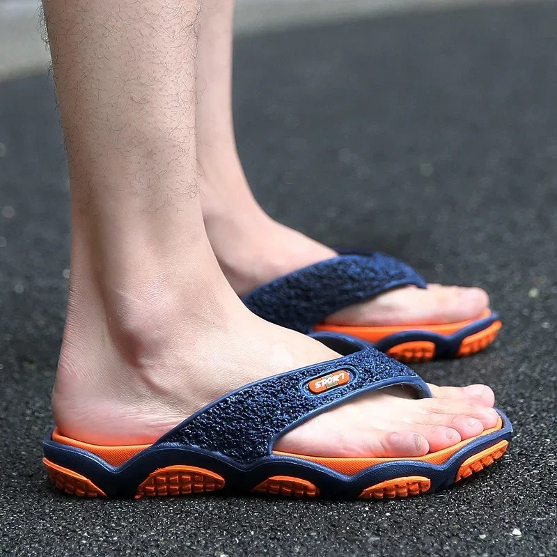 Mens Slippers Lightweight Sandals Summer Flip Flops Breathable Beach Shoes Sandals Men Flip Flops Breathable Men Slides 250408