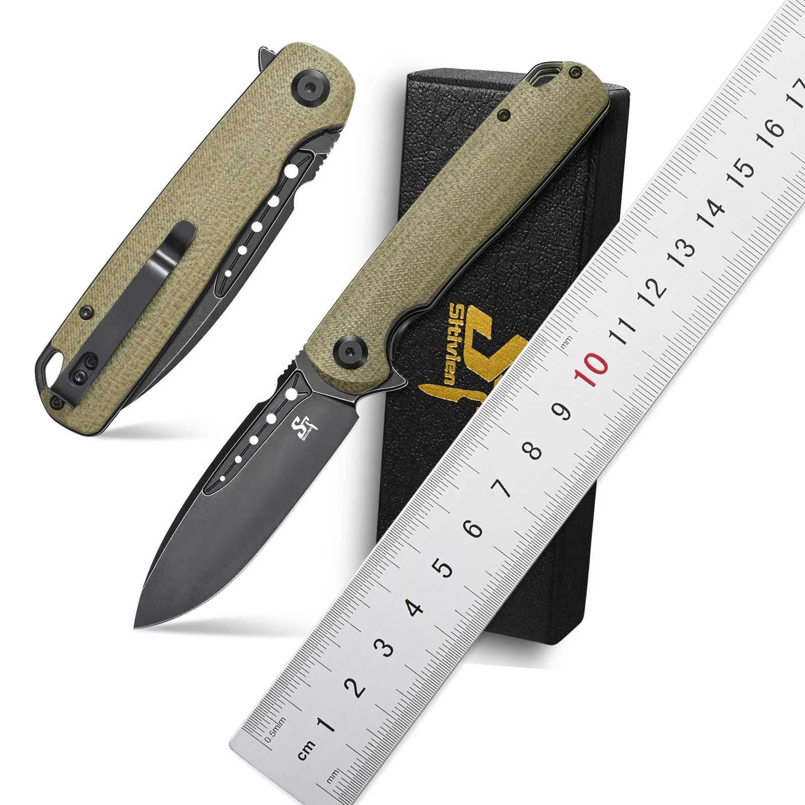 Sitivien ST131 Pocket Folding KnifeD2 Steel Blade G10/ Micarta Handle EDC Folder for Working Camping Survival Home Using Tool Z250408