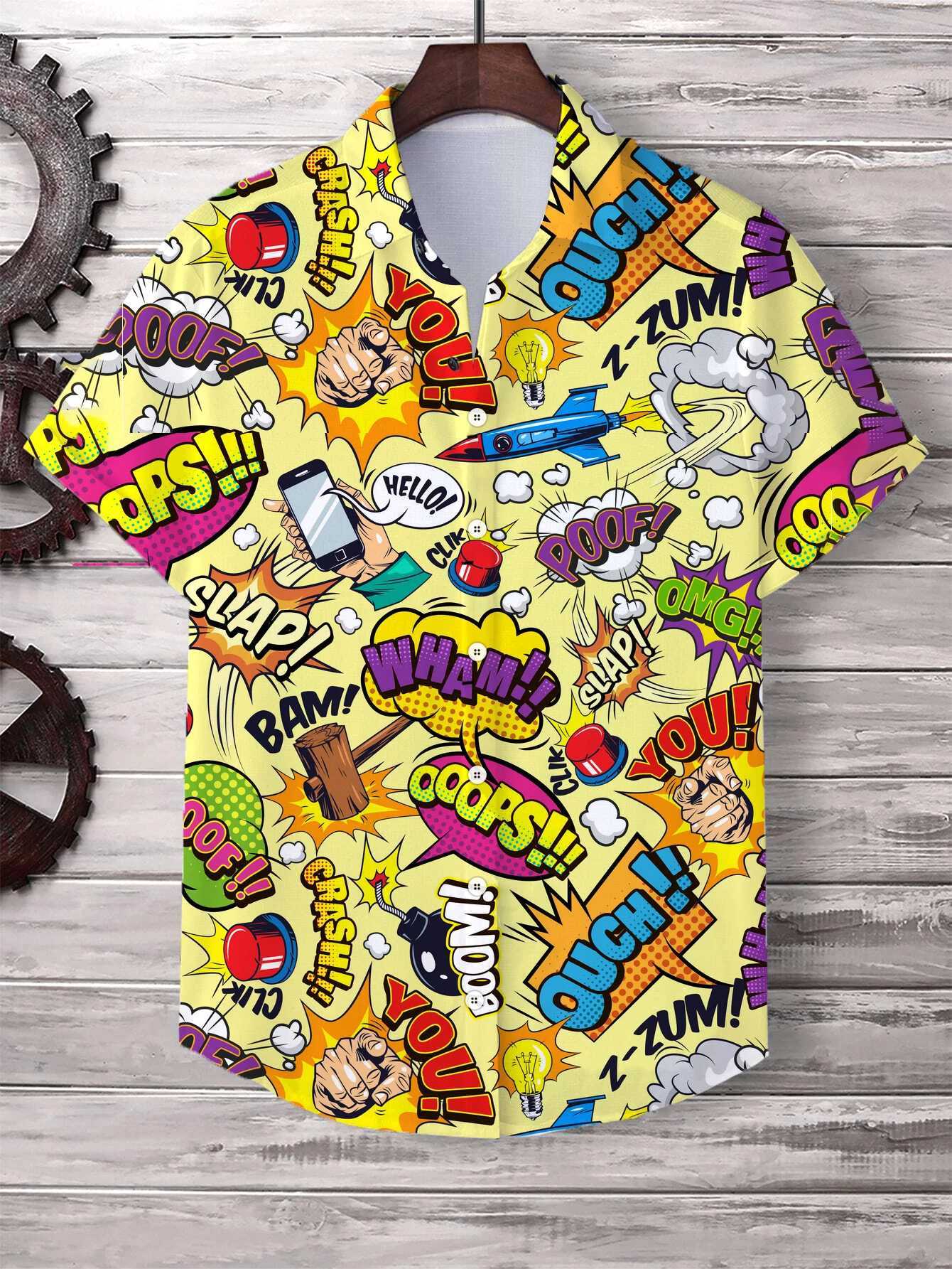 Hawaiian mens short sleeved fashion pattern 3D printed top fashionable streetwear summer casual graphic T-shirtXJ250407