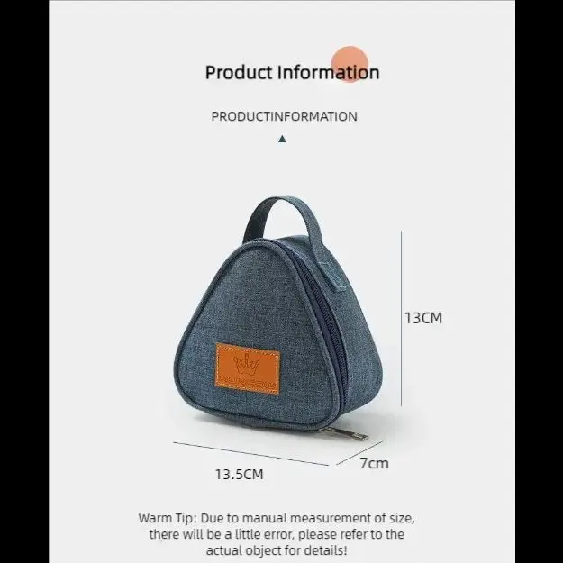 Mini Triangular Insulation Bag Aluminum Foil Thermal Cooler Lunch Tote Student Rice Ball Bag Lunch Box Bento Lunch Carry Bags 250408