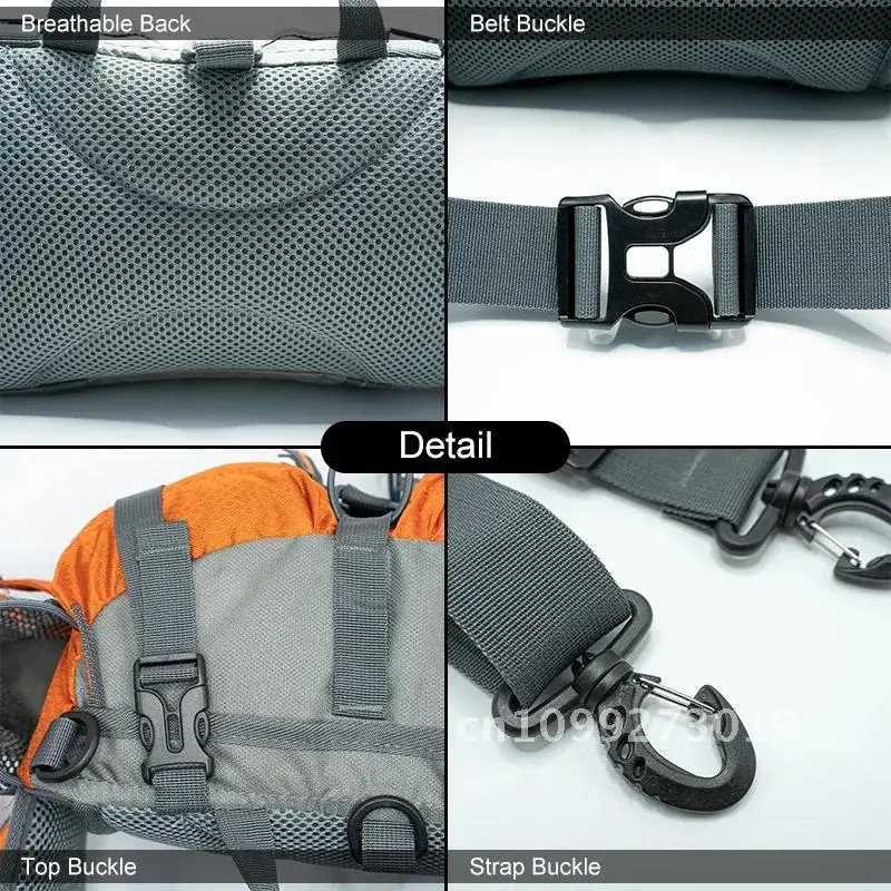 BP-VISION Hiking Fanny Pack Man Waterproof Cycling Backpack Mountain Bag Sports Belt Nylon Camping Pack Accessori Fanny HuntingC250407