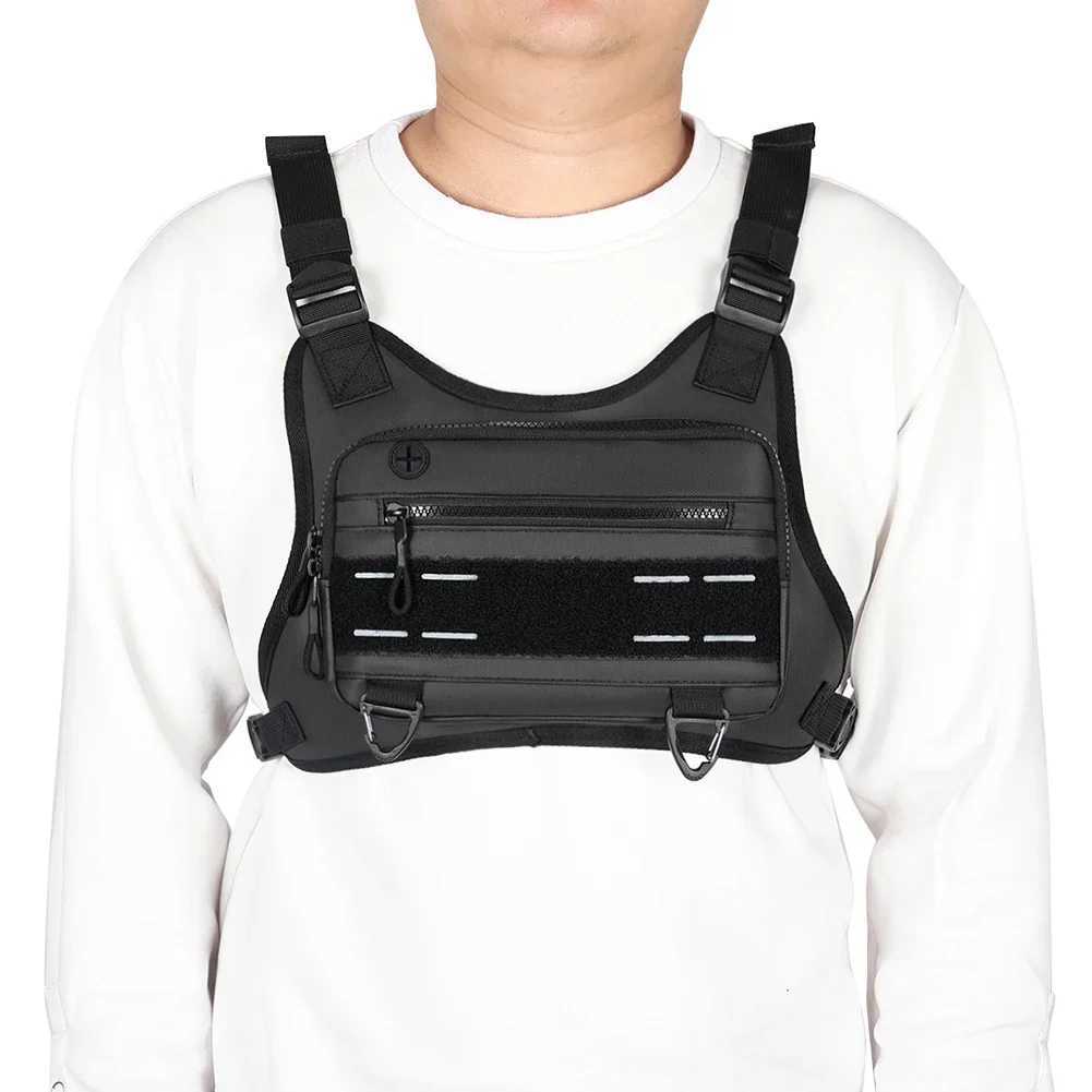 Unisex Sports Chest Bag with Adjustable Straps Tactical Shoulder Backpack Large Capacity Outdoor Cycling Climbing Bag IdogearC250407