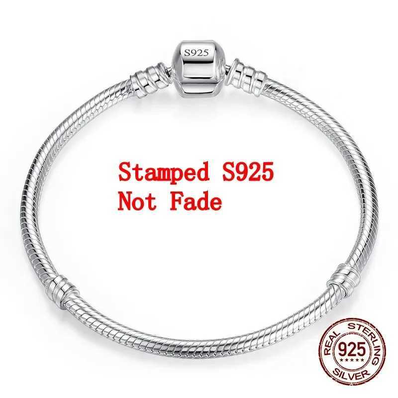 Handmade Fine Jewelry 925 Sterling Sier Charm Bracelet Soft Smooth Snake Bone Bracelets for WenC250408