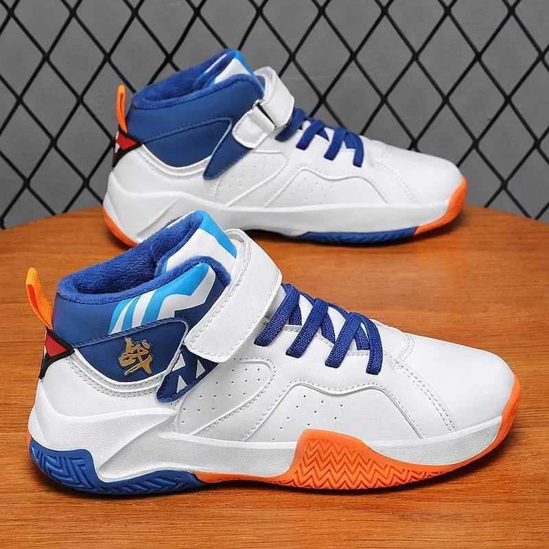 Childrens basketball shoes childrens sports shoes elastic breathable shoes boys casual sports shoes wear-resistant and anti slip sports shoes W250407
