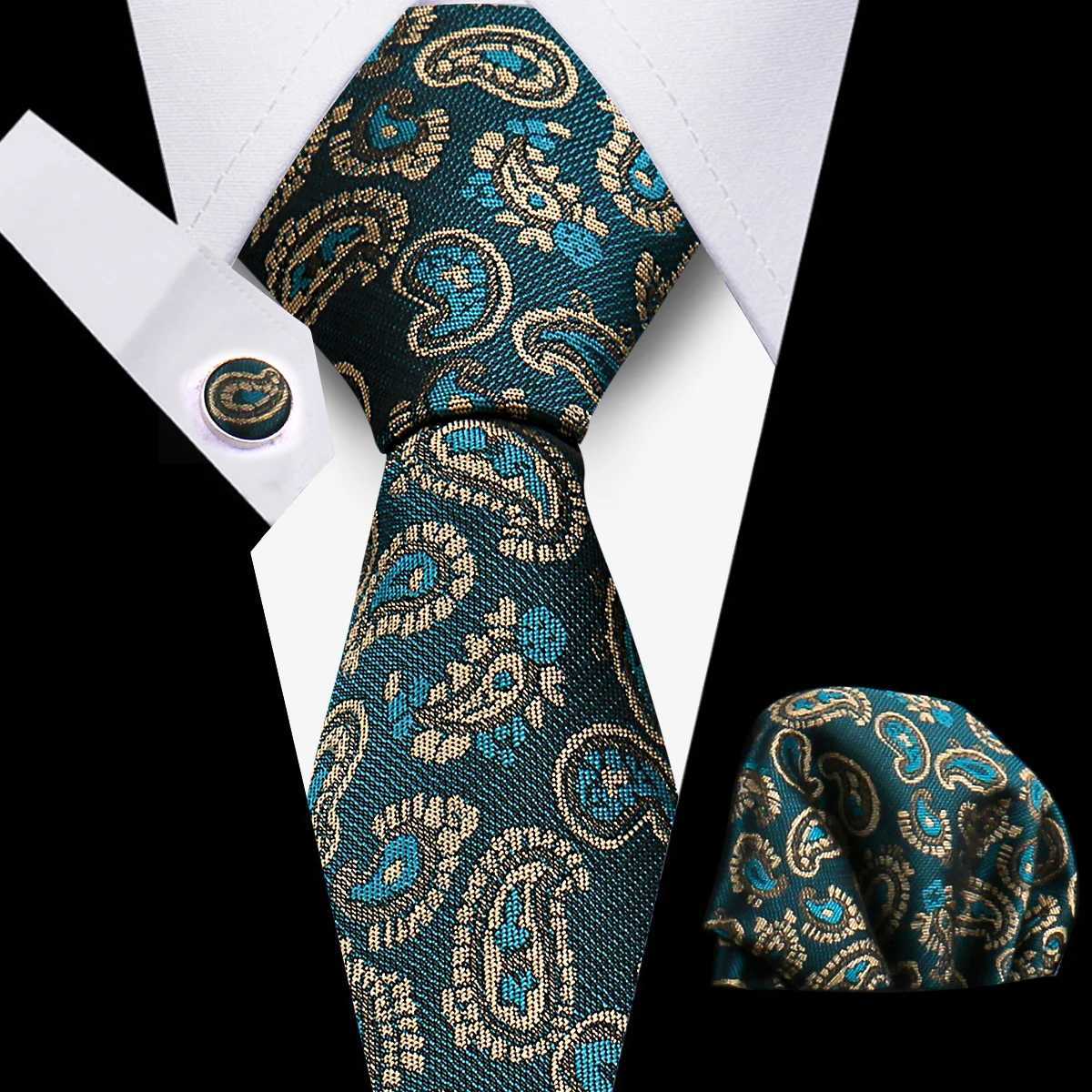 Man Tie Set Luxury 8CM Necktie For Men Business Pocket Square Cufflinks 3pcs Set Suit For Wedding Gro Grosman Shirts Gravata X2504071