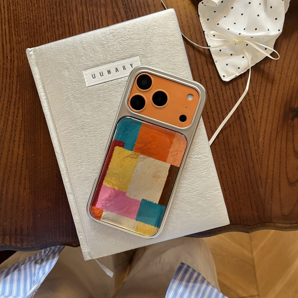 Spliced Epoxy Electroplated Phone Case Compatible with iPhone 17/16 Personalized Protective Cover iPhone 15/14 Pro