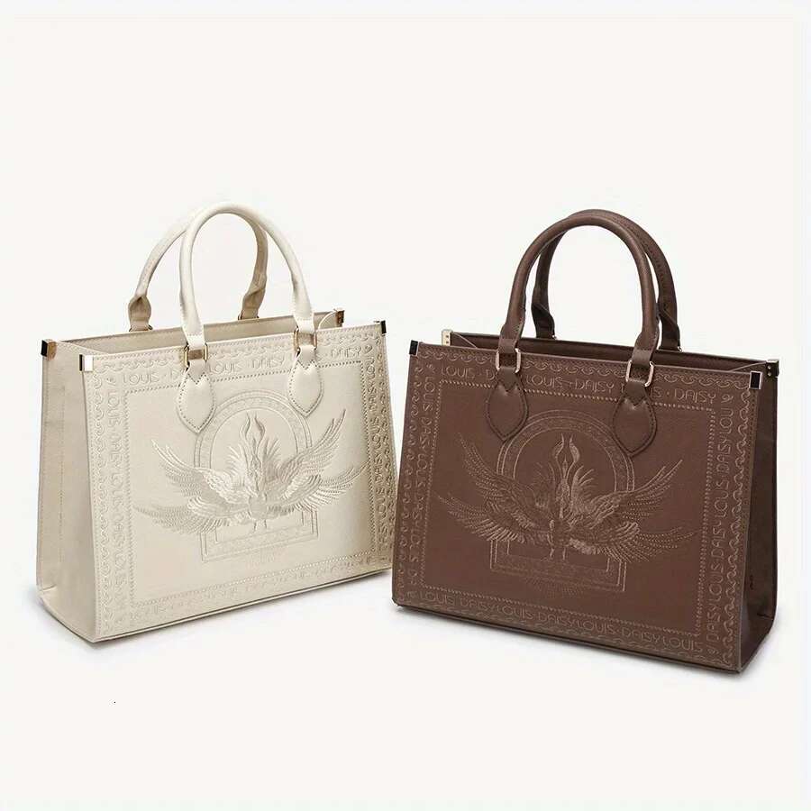 Premium Single Shoulder 2024 New Chinese Embroidery Handbag Large Capacity Tote Bag Fashionable And Versatile