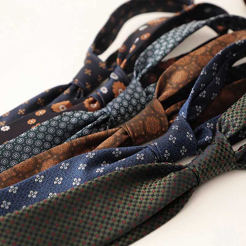 2025 New Korean Formal Silk Neckties Business Mens Floral Neck Tie Anchor Dots 8cm Ties Wedding Party Banquet Accessories Cravat X250407