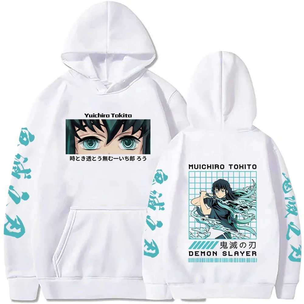 Demon Slayer Japanese Anime Mens Hoodie Harajuku Muichiro Tokito Graphic Print Plus Size Sweetgirl Streetwear Female Pullover W250408
